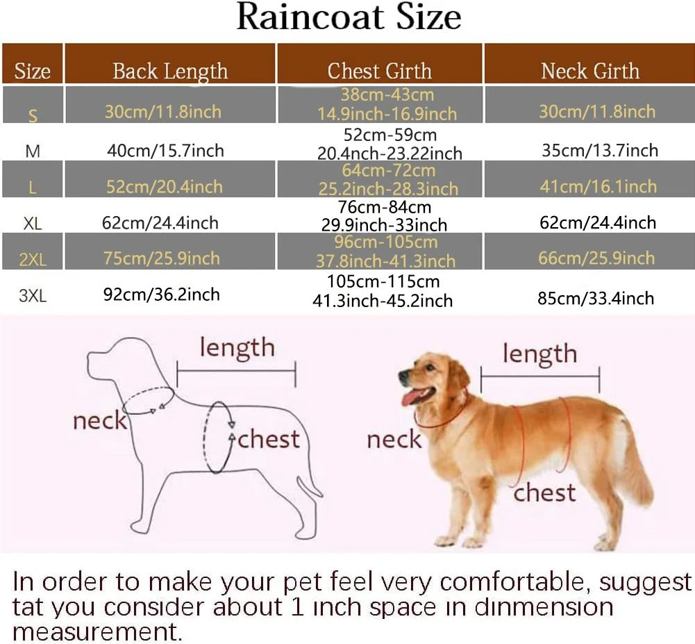 Dog Raincoat with Hood