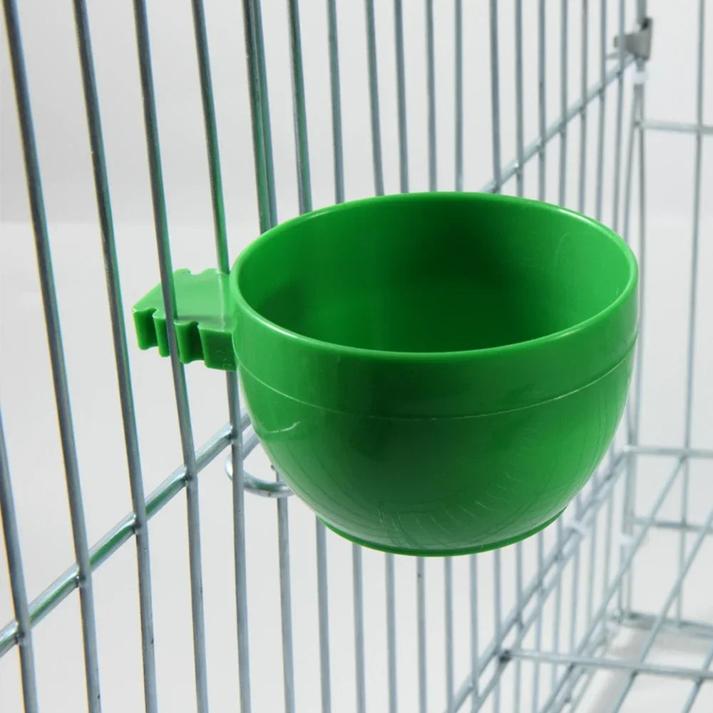 Bird Cage Feeder Cup Set