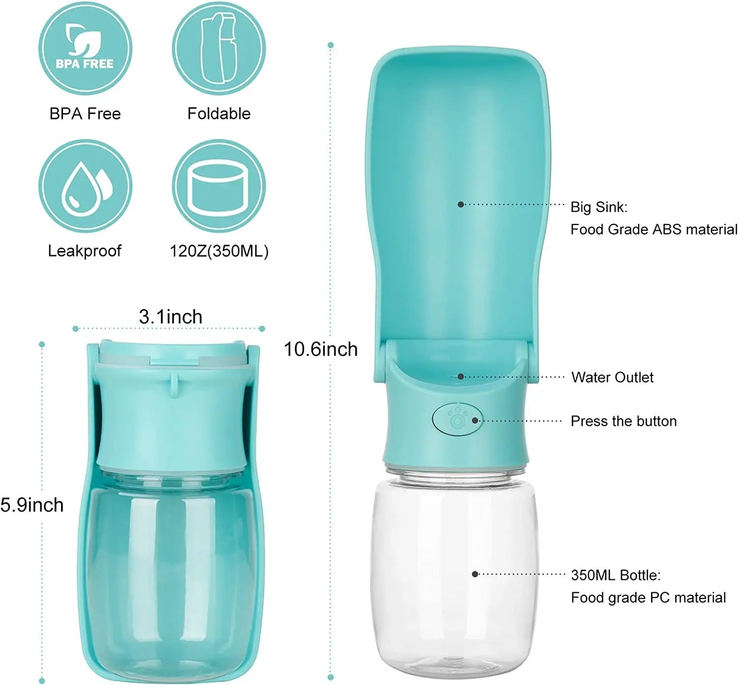 Portable Dog Water Bottle